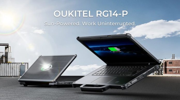 Oukitel RG14-P: Laptop dur cu module solare
