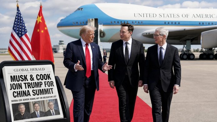 Donald Trump, însoțit de lideri din domeniul tehnologic din China. Cine lipsește?