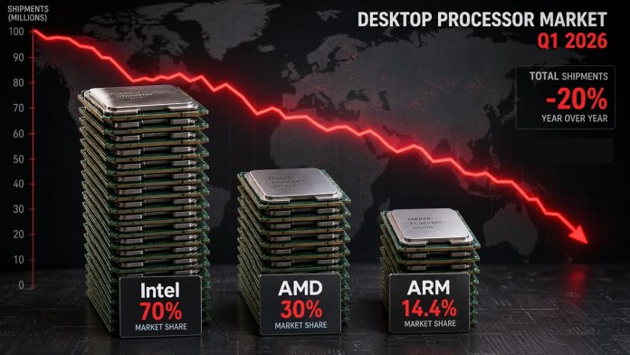 CPU: Vânzările de PC-uri desktop au scăzut cu aproape 20%