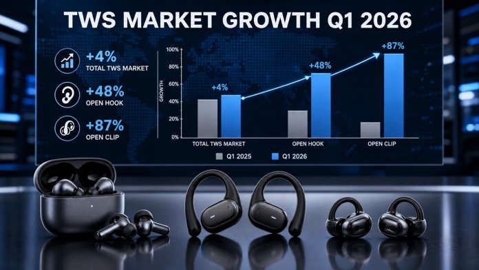 Piața headphone-urilor wireless TWS în creștere; open-ear, rată de expansiune