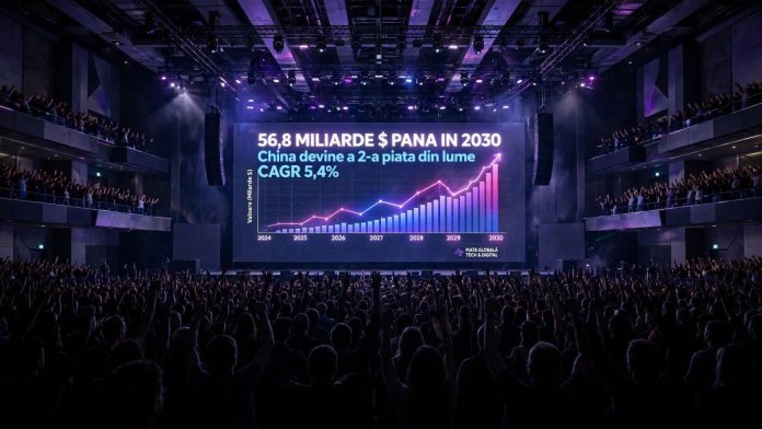 Vânzările de muzică înregistrată vor ajunge la 56 de miliarde de dolari până în anul 2030.